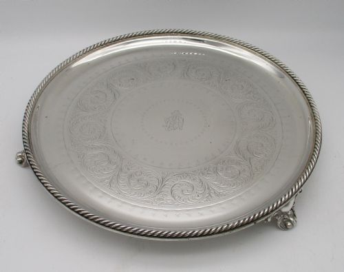 A Fine Elkington Silver Plated Drinks Tray 1882