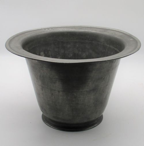A Rare 18th Century Pewter Commode Pot 'Welsh Hat'