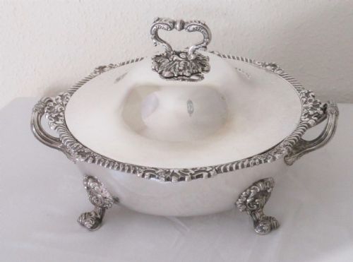 Very Large Old Sheffield Plated Warming Tureen C1840