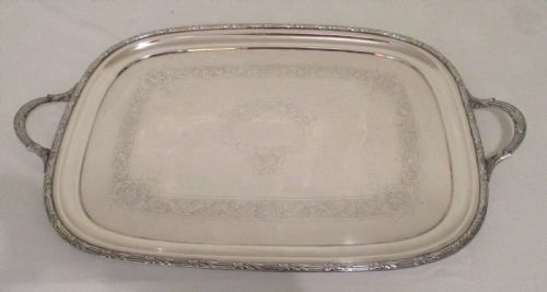 A Large Silver Plated Serving Tray C1900