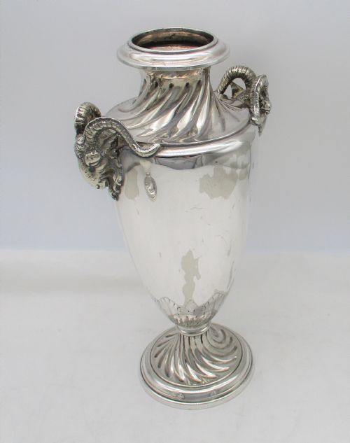fig 1. Elkington Pair of Silver Plated Vases 1868