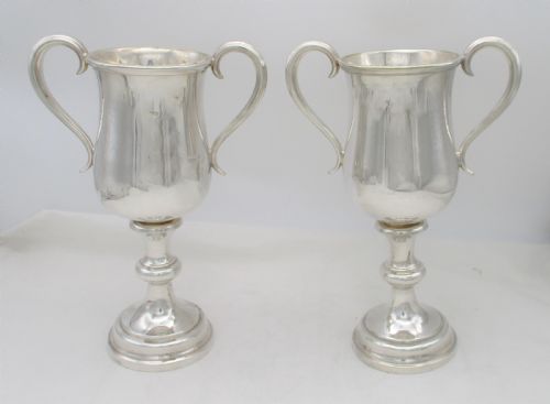Walker & Hall Pair of Silver Plated Trophy / Cups