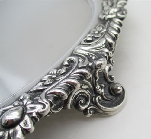 fig 1. 19th Century Ornate Silver Plated Cocktail Tray