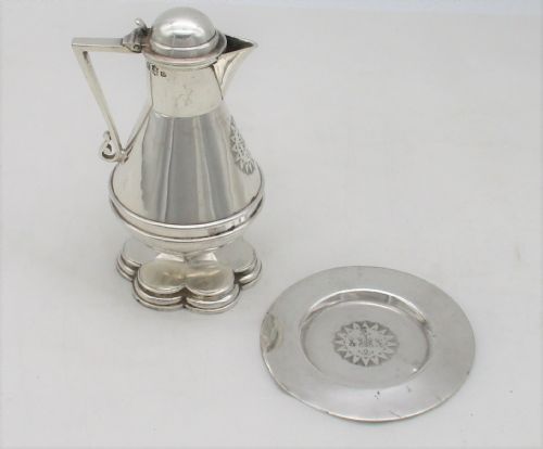 fig 1. Rare Elkington Miniature Silver Plated Travelling Communion Jug & Platter