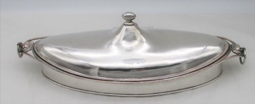 Unusual Old Sheffield Plated Warming Dish C1810