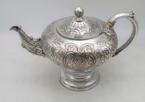 fig 1. Rare 18th Century Old Sheffield Plated Tea Pot