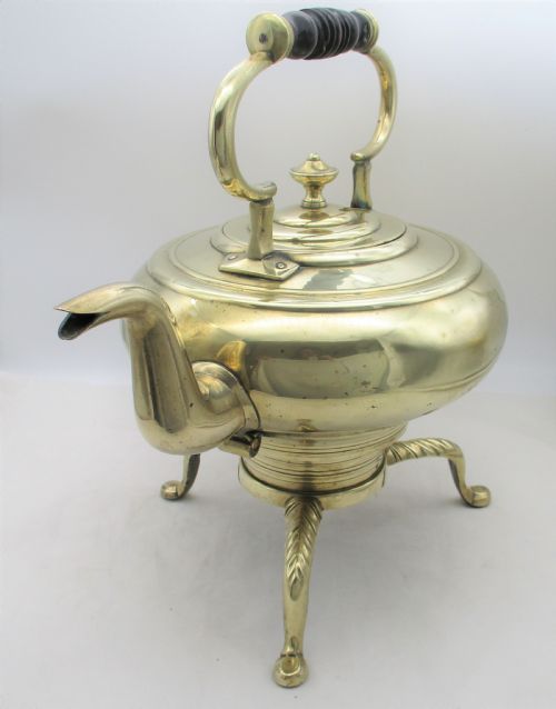 Large 19th Century Brass Spirit Kettle