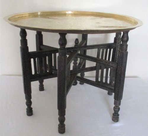 Good Brass Topped Benares Table C1900
