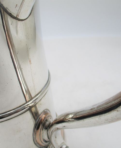 fig 2. 18th Century Near Graduated Pair of Old Sheffield Plated Tankards