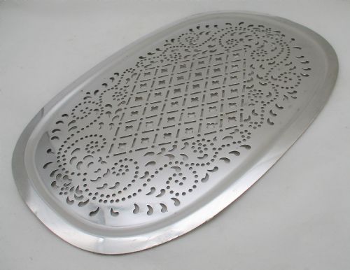 fig 1. Good Small Old Sheffield Plated Mazarine / Draining Plate
