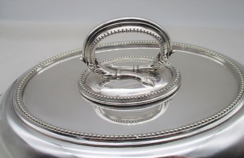 fig 1. A Good Pair of Silver Plated Serving Tureens by Collis & Co