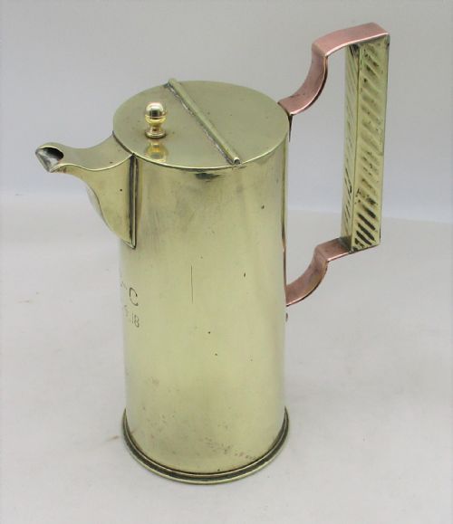 Rare Brass Trench Art Coffee Pot 1918