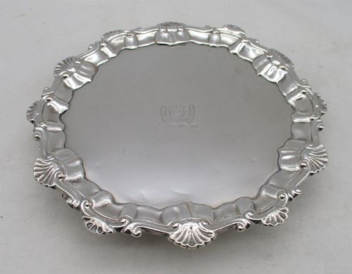A Small Fine Old Sheffield Plated Card Tray