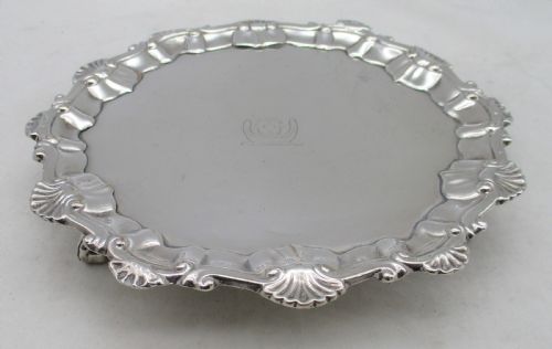 fig 1. A Small Fine Old Sheffield Plated Card Tray