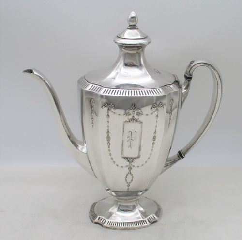 fig 1. Good Art Nouveau Silver Plated Coffee Set