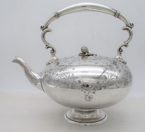 Good 19th Century Silver Plated Tea Kettle