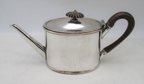 fig 1. Old Sheffield Plated Bachelor Tea Pot on Stand