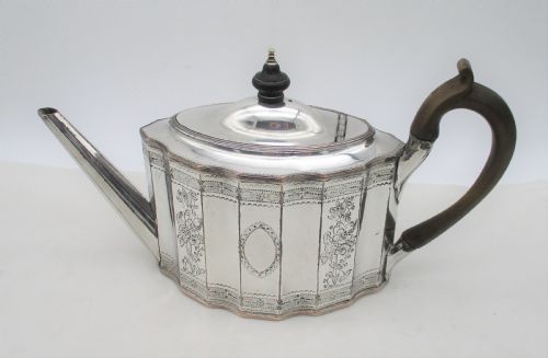 fig 1. Fine 18th Century Old Sheffield Plated Tea Pot
