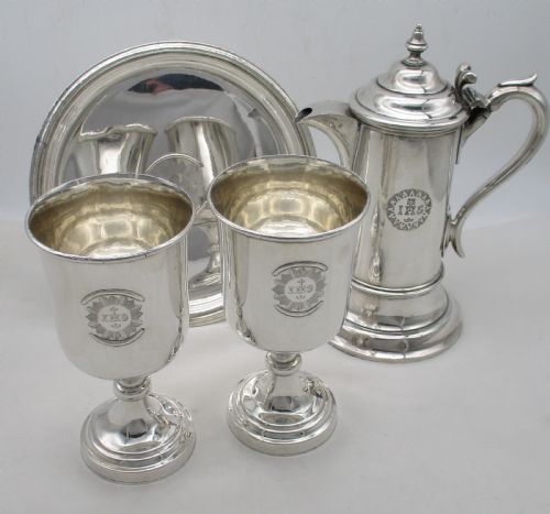 fig 1. Fine 19th Century Boxed Silver Plated Communion Set
