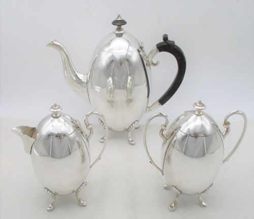 Rare Silver Plated Coffee Set - Art Deco Style