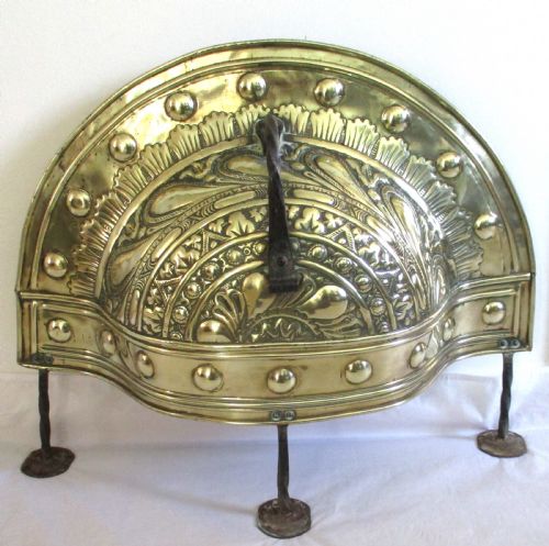 Rare 18th Century Brass Fire Guard / Curfew