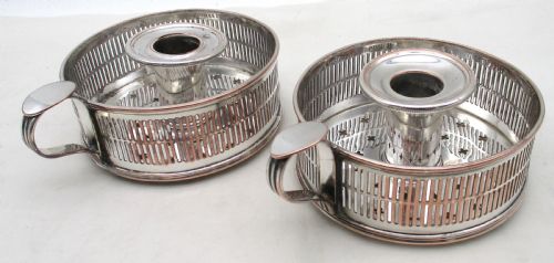 Pair of Old Sheffield Plated Chamber Candlesticks
