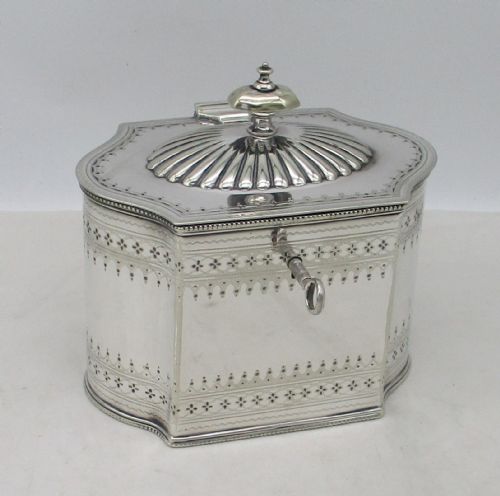 Fine Silver Plated Tea Caddy - William Hutton 1849