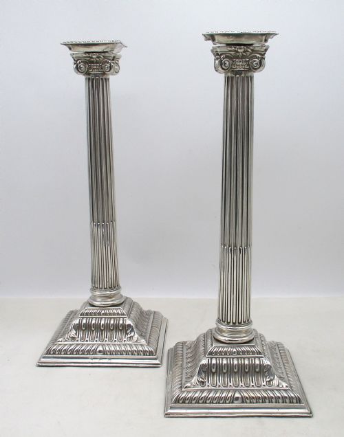 Rare 18th Century Old Sheffield Plated Candlesticks C1770