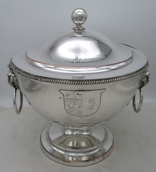 fig 1. Large Fine Old Sheffield Plated Soup Tureen