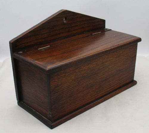 Edwardian Oak Candle Box