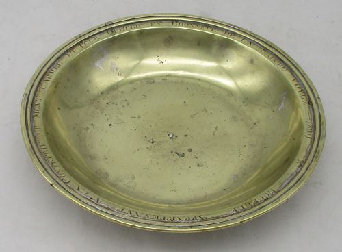 Rare French Brass Begging Bowl - Carmelite Order