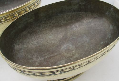 fig 1. Pair of Heavy Brass Pedestal Bowls
