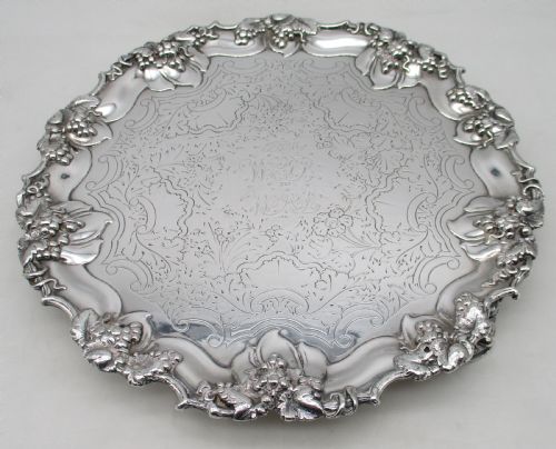 FINE OLD SHEFFIELD PLATED DRINKS TRAY BY J DIXON SONS - ADDITIONAL PHOTO 1