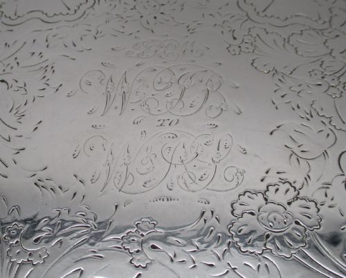 FINE OLD SHEFFIELD PLATED DRINKS TRAY BY J DIXON SONS - ADDITIONAL PHOTO 3