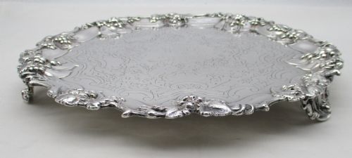 FINE OLD SHEFFIELD PLATED DRINKS TRAY BY J DIXON SONS - ADDITIONAL PHOTO 7
