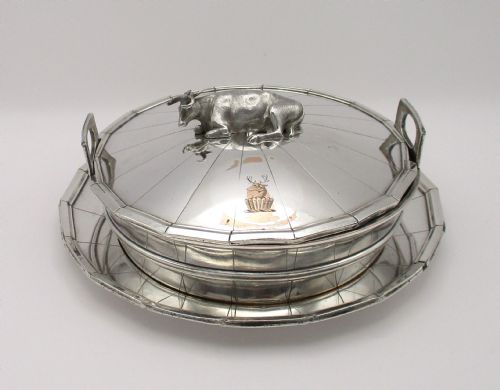 Rare Old Sheffield Plated Butter Dish C1830