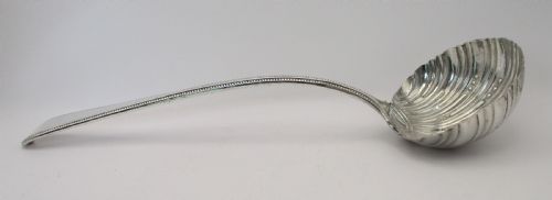Rare 18th Century Old Sheffield Plated Soup Ladle