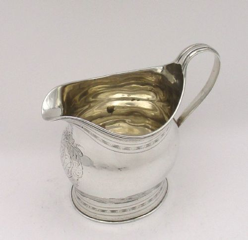 George III Silver Milk Jug - London 1796 - Robert & David Hennell