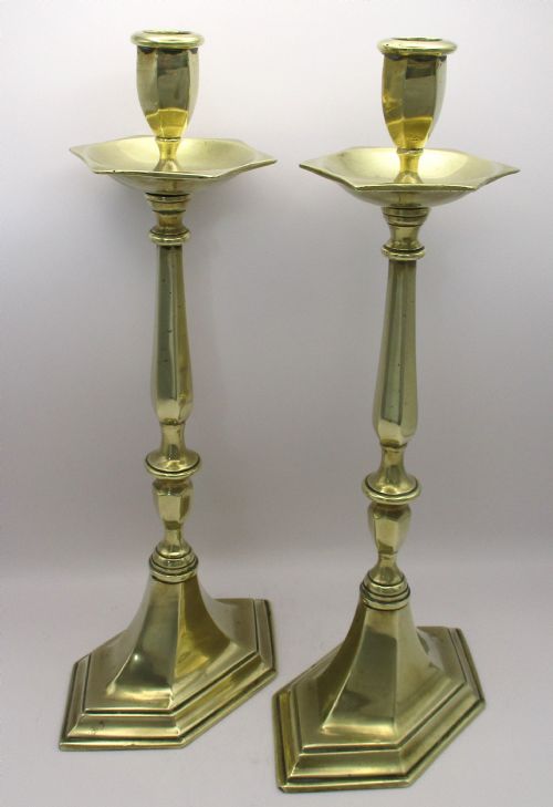 Pair of Brass Church Candlesticks C1900