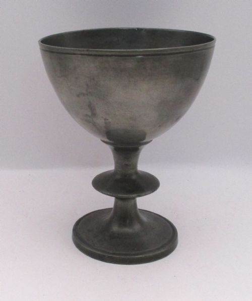 Fine 19th Century Pewter Communion Chalice Goblet