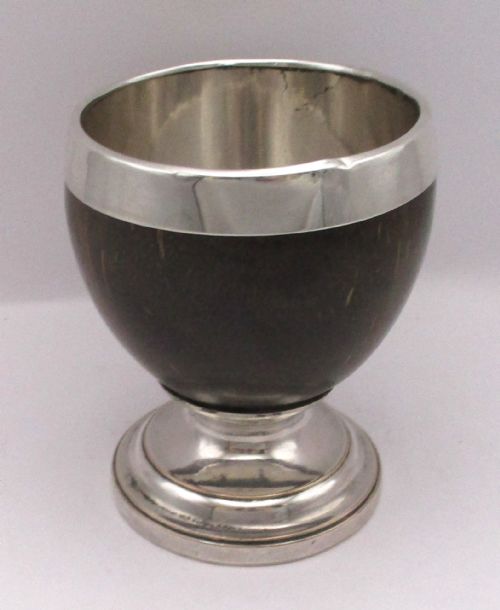 Unusual Coconut Cup with Old Sheffield Plated Mounts C1800