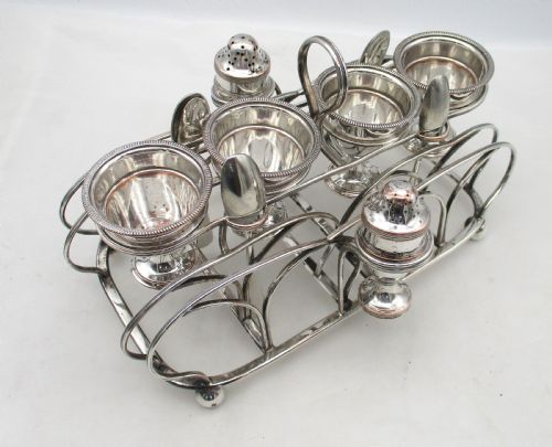 fig 1. Rare 18th Century Old Sheffield Plate Wirework Egg Rack