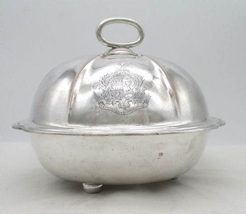 Large Domed Old Sheffield Plated Serving Tureen - Earl of Coventry