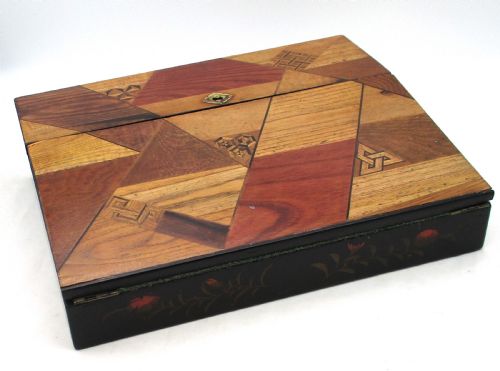 Small Ladies Japanese Marquetry Writing Slope C1920