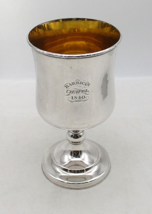 Large Old Sheffield Plated Communion Chalice 1840