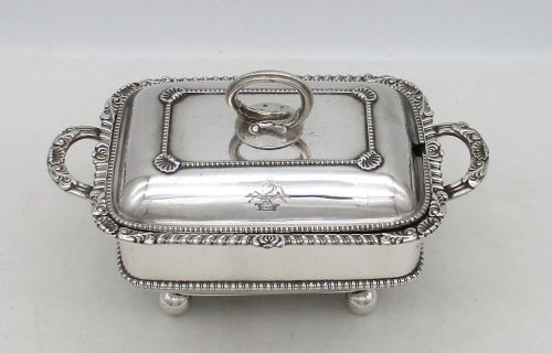 A Good Old Sheffield Plated Sauce Tureen with Scottish Silver Handle