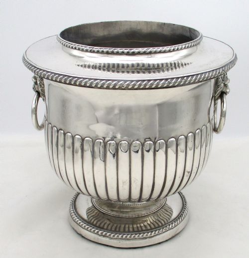 fig 1. Fine Pair of Old Sheffield Plated Ice Buckets / Wine Coolers c1830