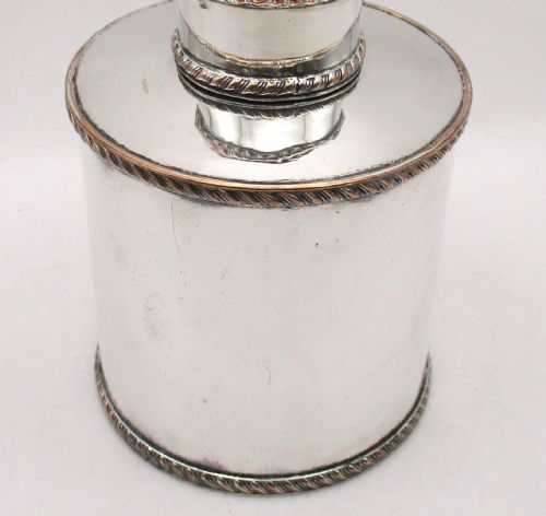 GOOD CIRCULAR OLD SHEFFIELD PLATED TEA CADDY C1820 - ADDITIONAL PHOTO 1