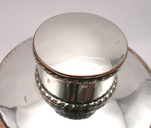 GOOD CIRCULAR OLD SHEFFIELD PLATED TEA CADDY C1820 - ADDITIONAL PHOTO 2