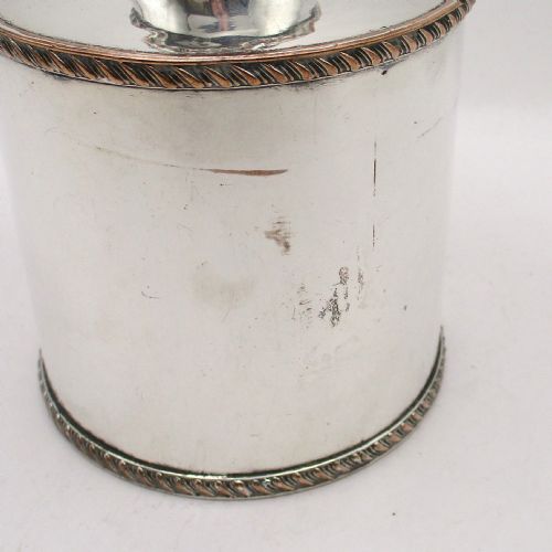 GOOD CIRCULAR OLD SHEFFIELD PLATED TEA CADDY C1820 - ADDITIONAL PHOTO 3